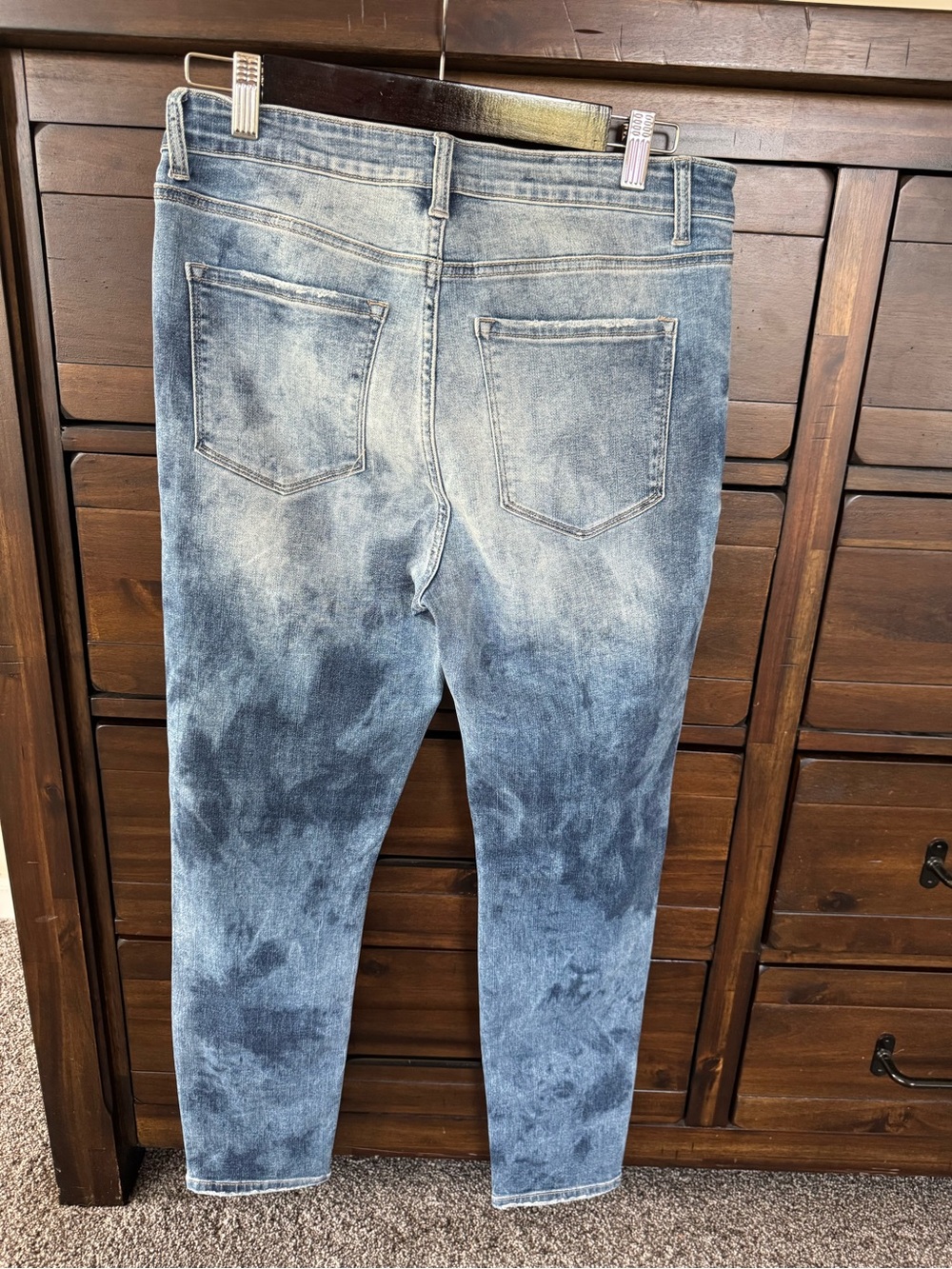 Distressed Light Blue Ripped Jeans - Picture 2 of 4